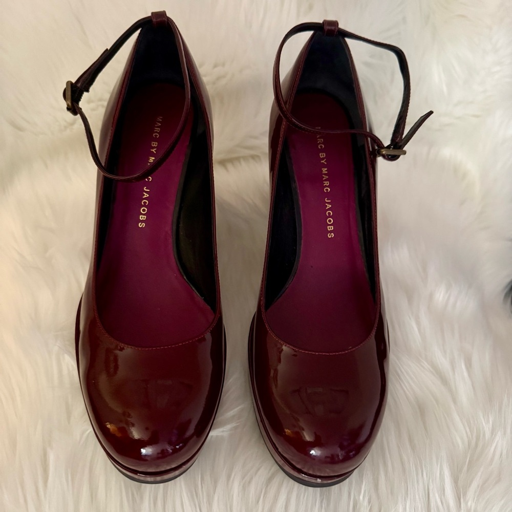Marc Jacobs Dark Red Patent Heels